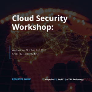 Cloud security workshop flyer.