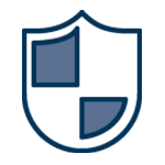 A shield with two squares on it providing Endpoint Detection and Response.