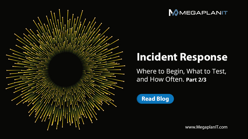 Blog post discussing incident response testing frequency and sign-up process.